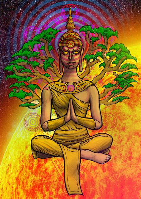 A Wolf Illustrations Blog Buddha And The Tree Of Life