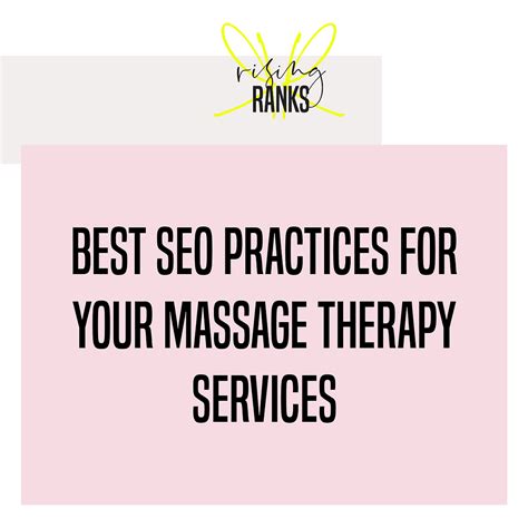 Best Practices To Consider For Improving Seo For Massage Therapists