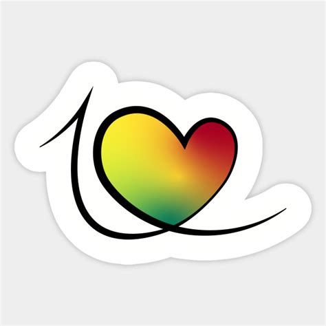 One Love One Love One Heart Sticker Teepublic