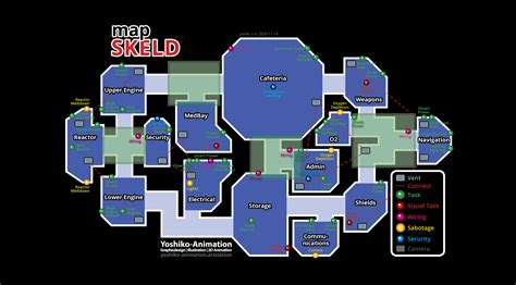 Among Us Map Skeld Location Guide English By Yoshiko Animation On
