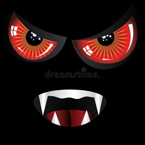 Evil Face With Red Eyes Stock Illustration Illustration Of Glow 32841056