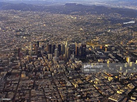 Aerial Of Downtown Los Angeles High Res Stock Photo Getty Images