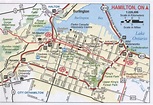 Map Hamilton ON and surrounding area, free printable map highway ...