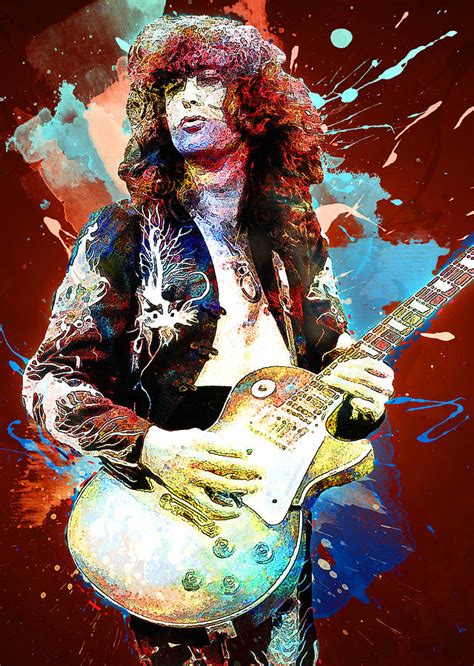 Jimmy Page Led Zeppelin Digital Art By Lilia Kosvintseva