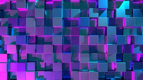 3d Glow Shine Neon Cubes Neon Hd Wallpaper Peakpx