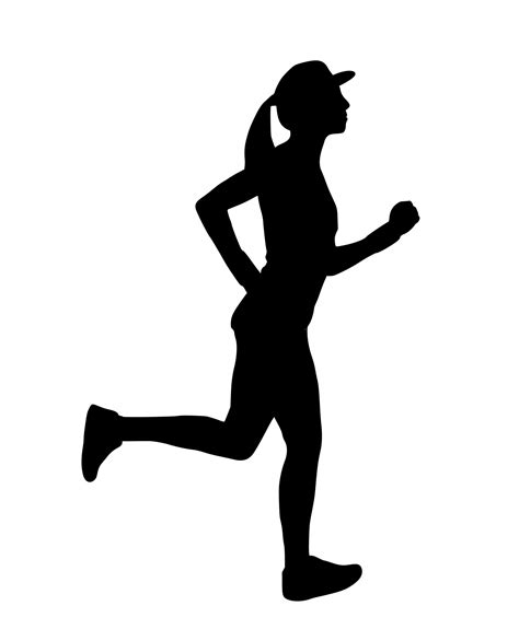 Woman Girl Runningsilhouette Free Stock Photo Public Domain Pictures