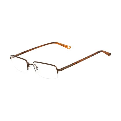 Flexon Mens Kinetic Eyeglasses Prescription Frames Brown 53 18 140