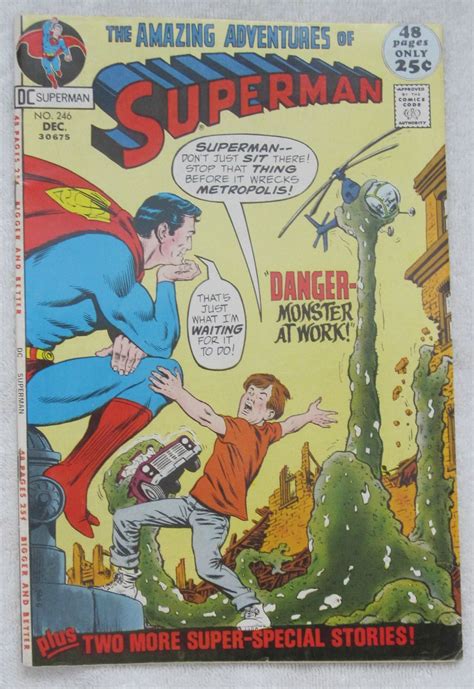 Superman 246 Dec 1971 Dc Fn 65 Comics Dc Comic Books Comic