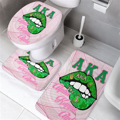 Gettee Bathroom Set Alpha Kappa Alpha Sorority Lips Special Version