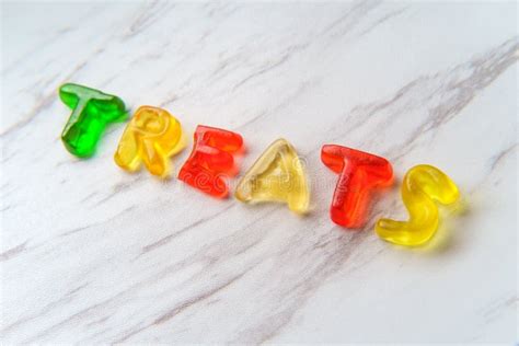 Candy Letters Spell Treats Stock Photo Image Of Assorted 130678464