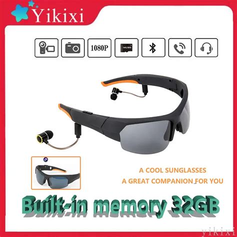Camera Glasses 1080p Bluetooth Sunglass Bluetooth Camera Wearable