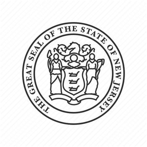 America New Jersey Seal State State Seal State Symbol Usa Icon