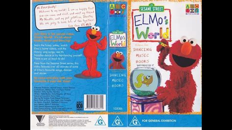 Sesame Street Elmos World Dancing Music And Books Vol 1 Australian Vhs