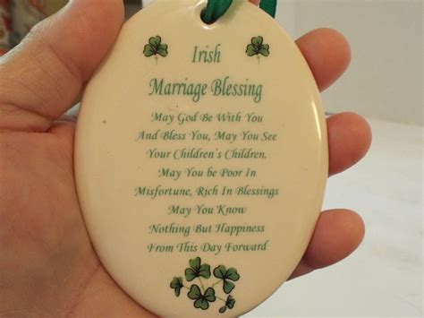 Irish Marriage Blessing Ornament Etsy Irish Marriage Blessing