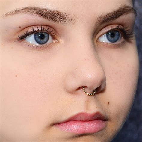 Septum Cuff Gold Faux Septum Ring Fake Nose Ring Helix Etsy
