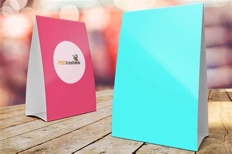 Free Download Table Tent Card Mockup In Psd Designhooks