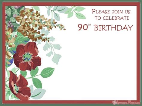 And once you've got your template of choice, no need to look for a separate party invitation maker online. 90th Birthday Invitation Ideas | Invitation World