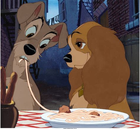 Lady And The Tramp Bella Notte Production Cel Setup Walt Disney