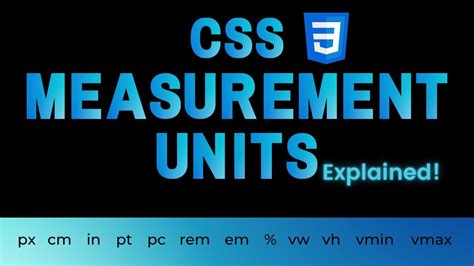 Did You Know About These Css Units Css Measurement Units Tutorial
