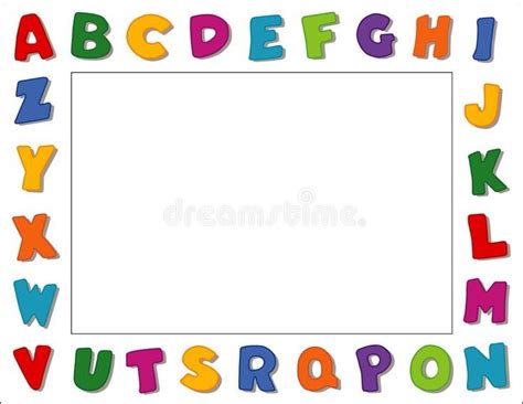 Alphabet Picture Frame Landscape Multi Color Alphabet Picture Frame