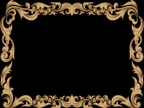 Download A Gold Frame With A Black Background 100 Free Fastpng