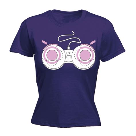 Womens Boob Controller Funny Joke Adult Gamer FITTED T SHIRT Birthday