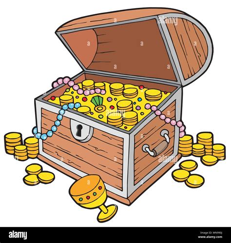 Open Treasure Chest Stock Vector Image And Art Alamy