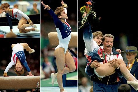 At The Atlanta Games Kerri Strug Injured Her Ankle On Her First Vault But Came Back To