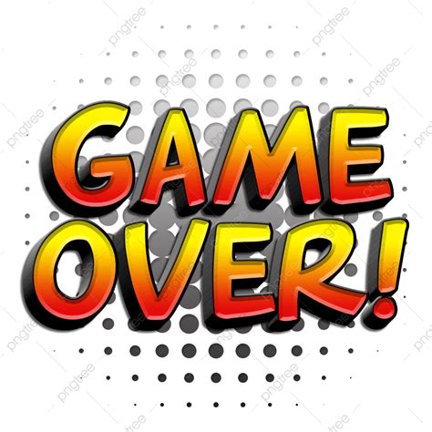 Game Over White Transparent Game Over Comic Style Png Game Text Over