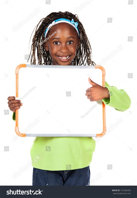 Adorable Small African Child Braids Wearing Stock Photo 147326459