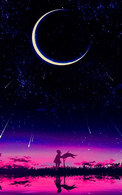 800x1280 Cool Anime Starry Night Illustration Nexus 7samsung Galaxy