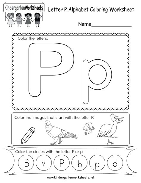 Printable Letter P Worksheets Students Practice Tracing The Letter P In