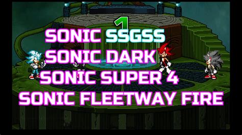 Ssf2 Mod Sonic Ssgss Fleetway Fire Sonic Dark Sonic Super Sonic 4