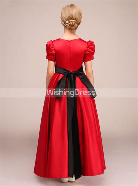 Red Junior Bridesmaid Dressesvintage Junior Party Dresslong Junior P