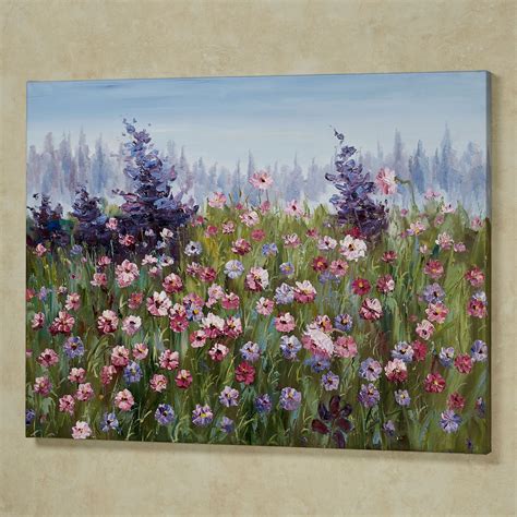 Field Of Wildflowers Handpainted Canvas Wall Art In 2021 Abstract