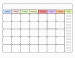 Month At A Glance Blank Calendar Template | Example Calendar Printable