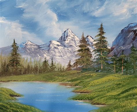 Bob Ross Distant Mountains Painting Lawofallabove Abigel