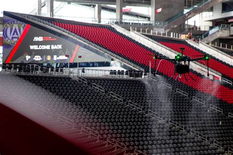 The beer will be featured on draft in concession stands throughout the stadium. Atlanta Falcons Will Use Drones to Disinfect Mercedes-Benz Stadium