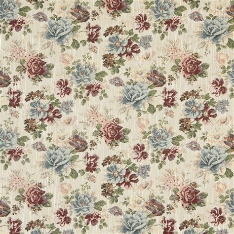Green Red And Blue Floral Tapestry Upholstery Fabric By The Yard Toile Fabric Tapestry Fabric