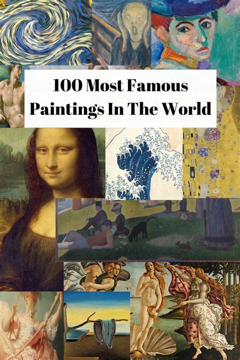 100 Most Famous Paintings In The World Masterpieces Of