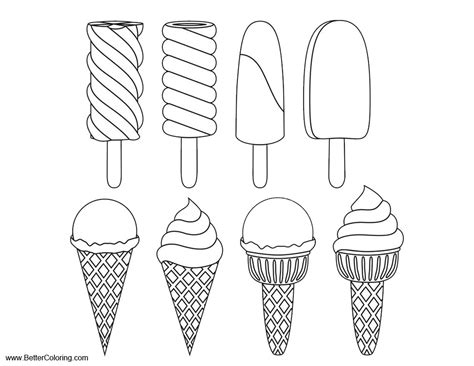 Bear eating ice cream coloring pages. Summer Fun Coloring Pages Ice Cream Cone - Free Printable ...