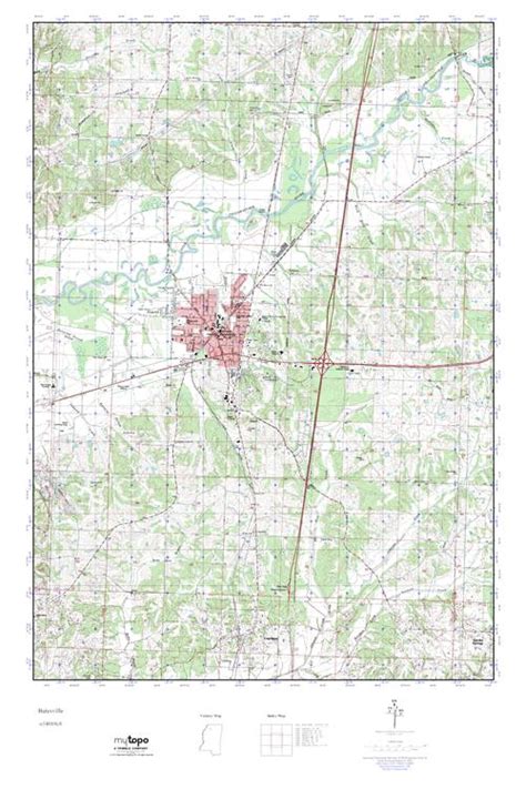 Mytopo Batesville Mississippi Usgs Quad Topo Map