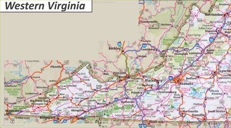 Map Of Western Virginia