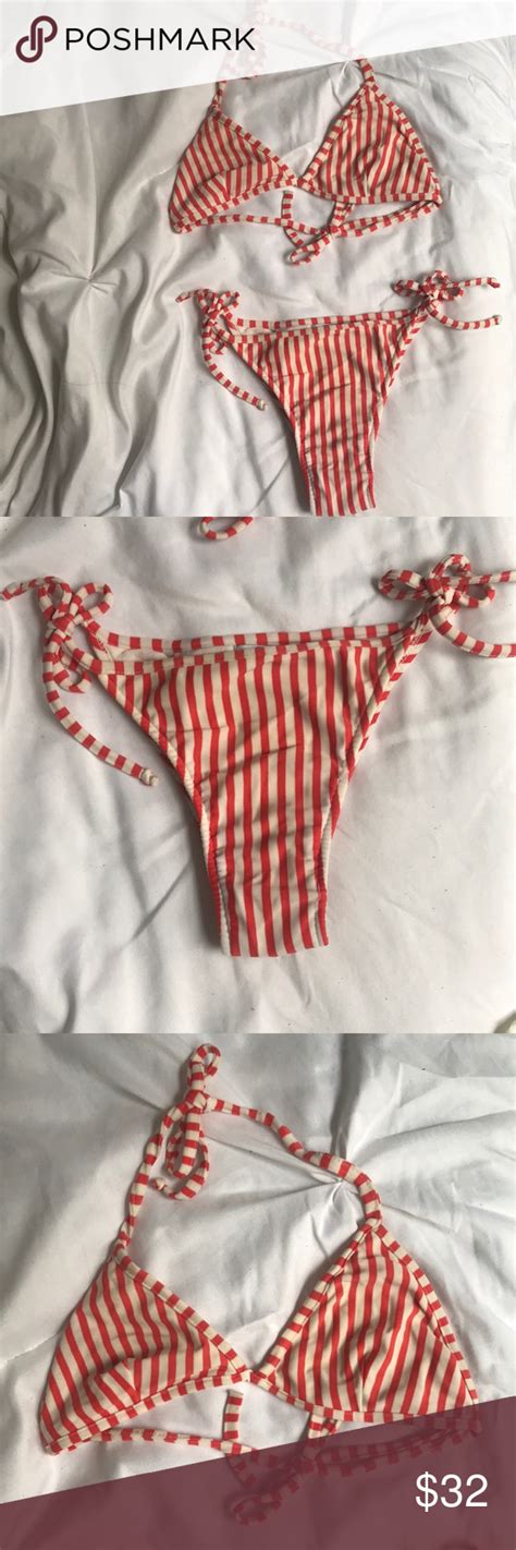 Itty Bitty Striped Bikini 🧡 Bikinis Striped Bikini Cheeky Bikinis