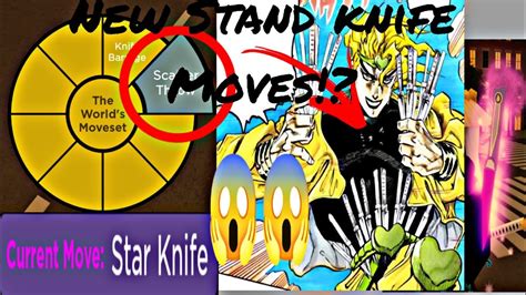 New Stand Knife Moves Sneak Peak 👀 Jojo Timestop Battlegrounds Youtube