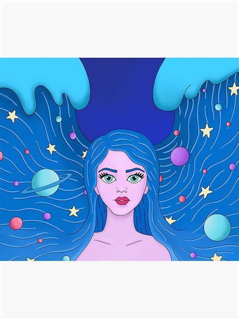 Galaxy Girl Sticker For Sale By Ariillustrates Redbubble