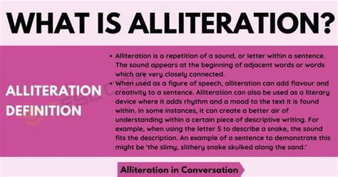 Alliteration Definition And Examples Of Alliteration In Conversation