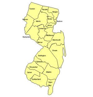 New Jersey Editable US Detailed County And Highway PowerPoint Map