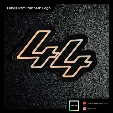 F1 Lewis Hamilton 44 Logo Sticker Hologram Waterproof Decal