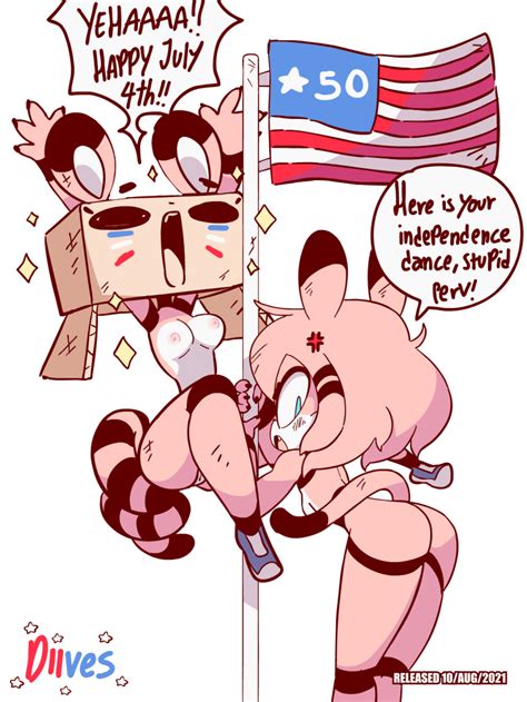 Rule 34 2girls 34 4th Of July American Flag Animated Anthro Anthro